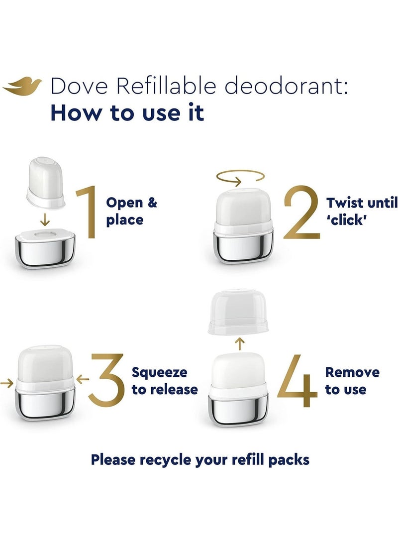 Dove 0% Aluminum Deodorant – Cucumber & Green Tea (Refillable - Starter Kit) (32 g) - Image 4